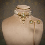 Sangita's Moonlit Pearl Choker Set