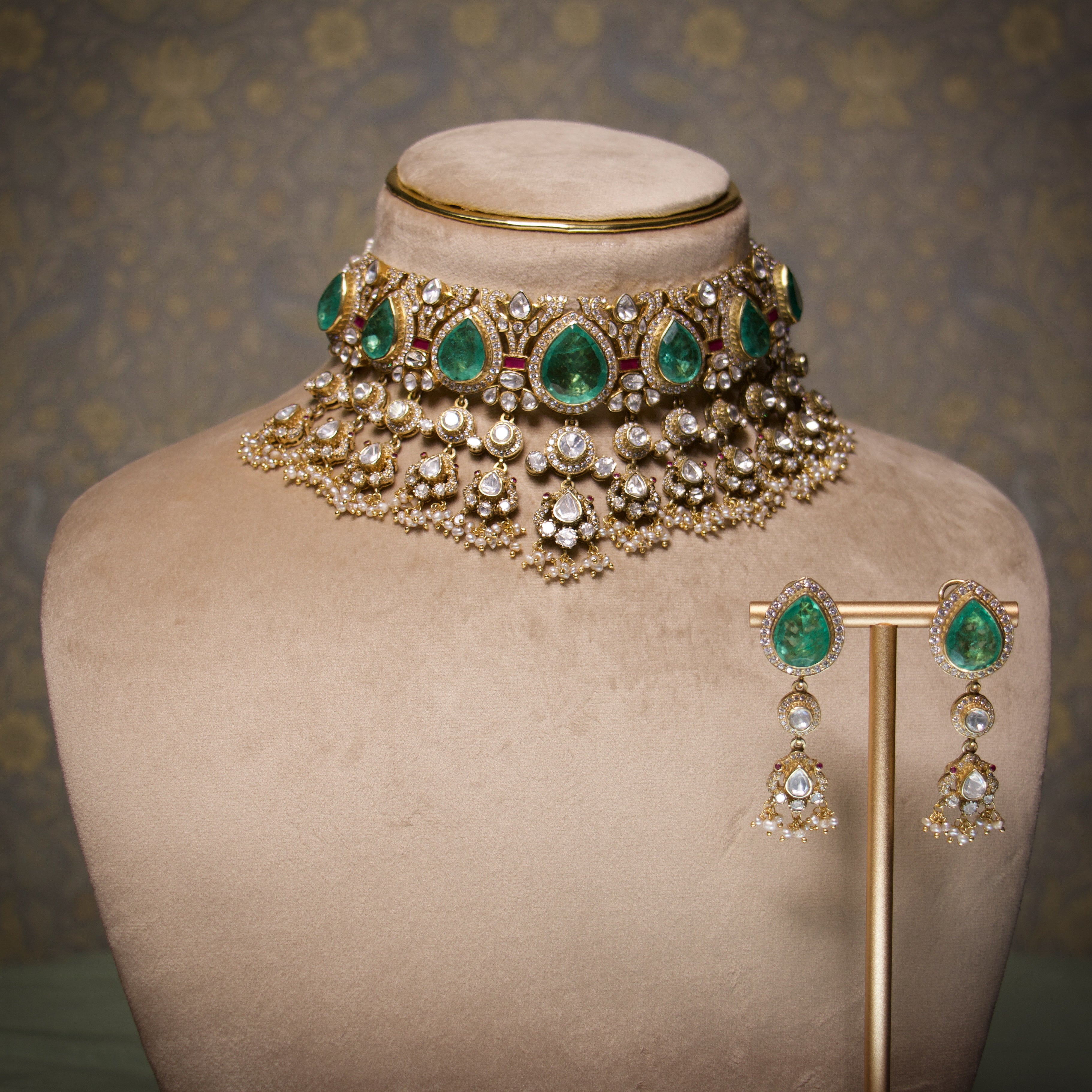 Victorian Jhoomar Choker Set