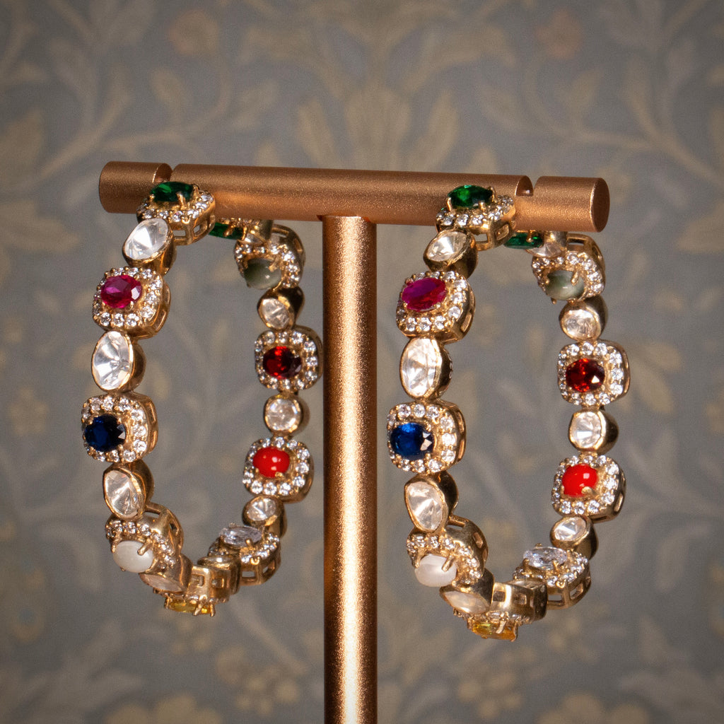 Navarasa Hoop Earrings
