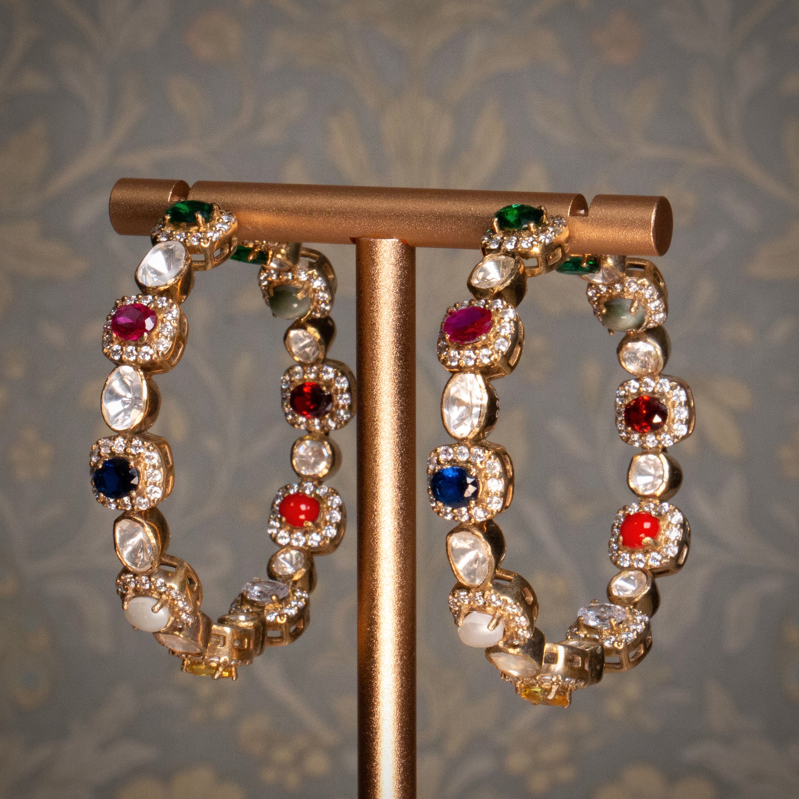 Navarasa Hoop Earrings