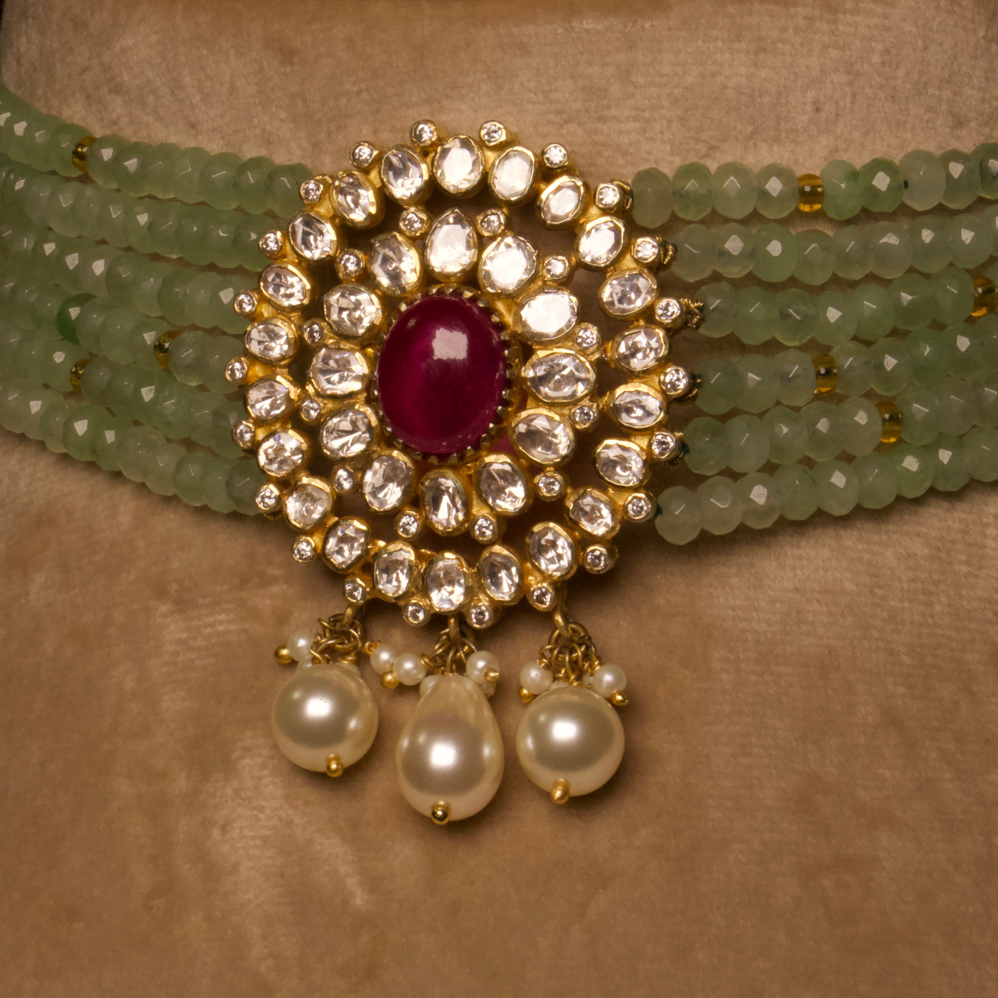 Jade Gulzar Choker Set