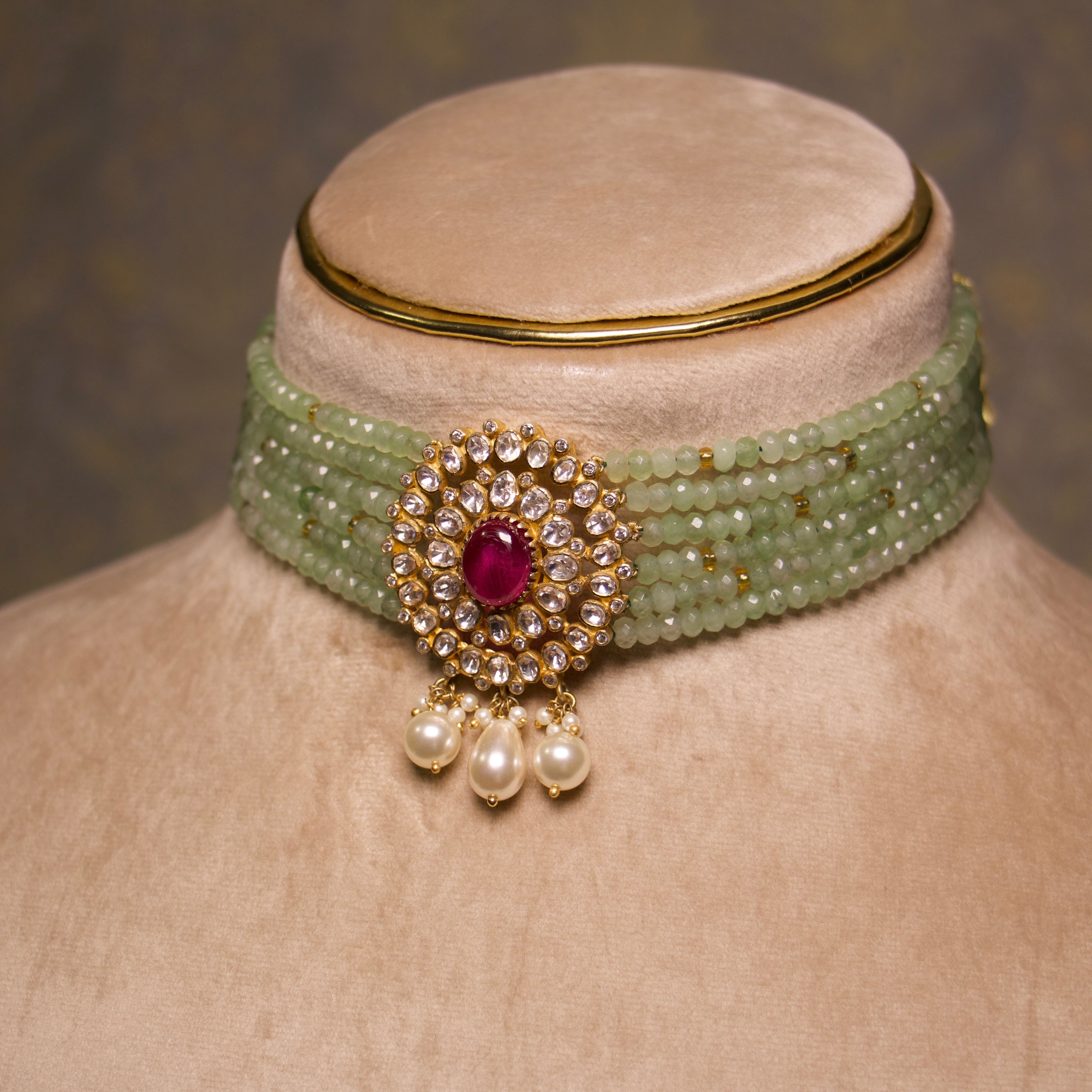 Jade Gulzar Choker Set