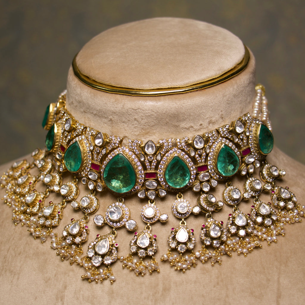 Victorian Jhoomar Choker Set